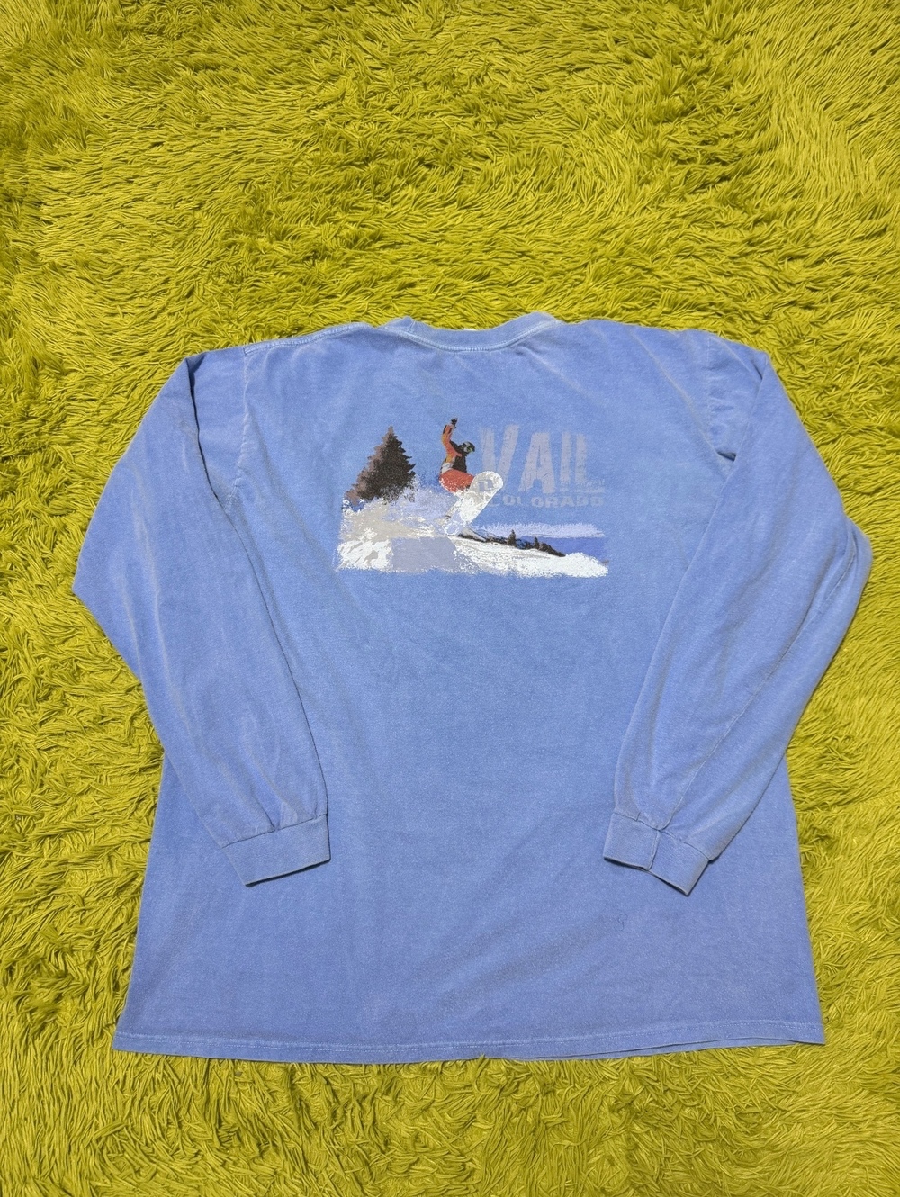 Vintage Crazy Shirts Vail Colorado Snowboarding Graphic Long Sleeve T-shirt XL